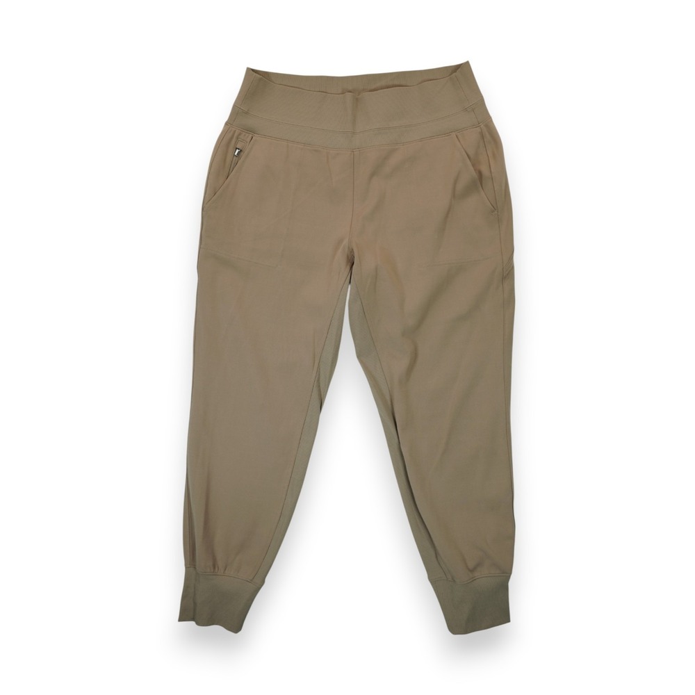 Athleta‎ Venice Jogger Womens L Brown Zip Pocket Stretch High Waist Stretch Pant